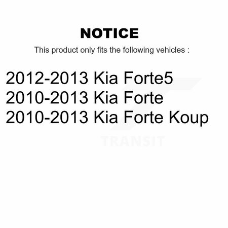 Kugel Front Rear Wheel Bearing And Hub Assembly Kit For Kia Forte Koup Forte5 K70-101650